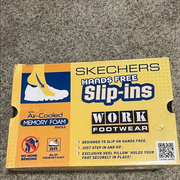 Skechers Black Slip-Ins with Air-Cooled Memory Foam, Work Footwear. Size 7 NWT - Picture 8 of 9